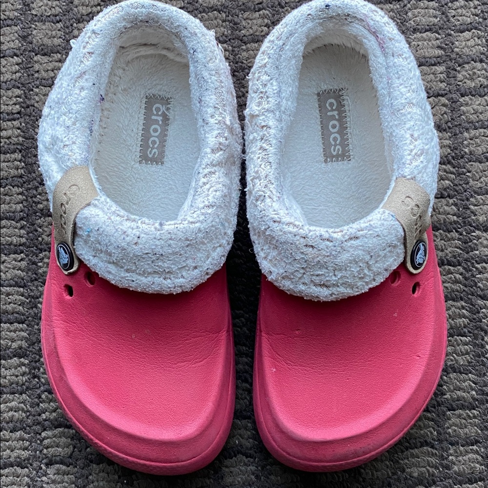 Kids Red Slip-On Crocs with Removable Liners